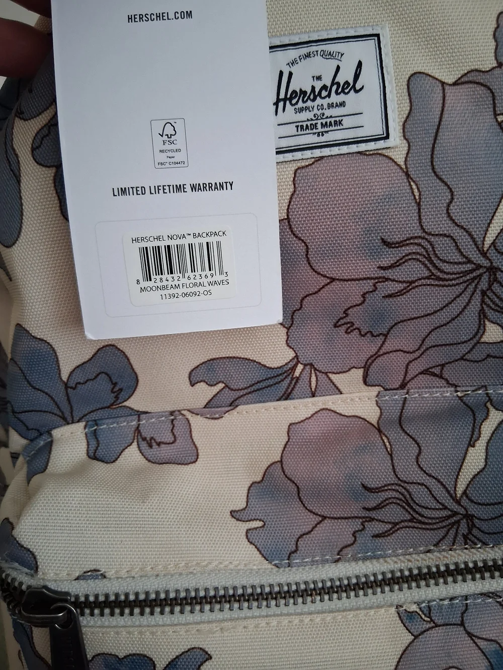 Herschel Supply Co. Nova backpack in the Moonbeam Floral Waves